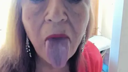 Tongue Cleaning Nasty Dirty Window, Mature Woman Tongue Fetish
