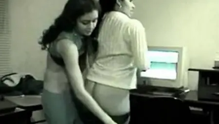 Sweet Lesbian Indian Women Fucking At The Office