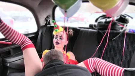 Gal In Clown Costume Fucked By The Driver For Free Fare