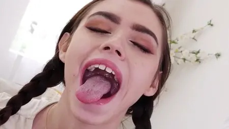 Lucie Cline's Mouth Is Made For Cock Sucking