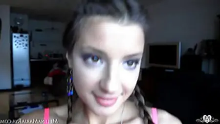 Beautiful Teen With Braids Is Using Sex Toys While Masturbating, Because It Feels So Fucking Good
