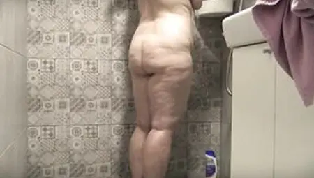 Aged Breasty Plump Mother I'd Like To Fuck Takes A Shower.