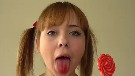 SubSlut Cherry English: Getting Messy With Her Lollipop