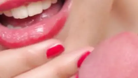Fleshly Teasing Close Up Oral Pleasure With Precum And Spunk Flow