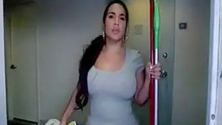 Phat Ass Latina Maid Gets Naked