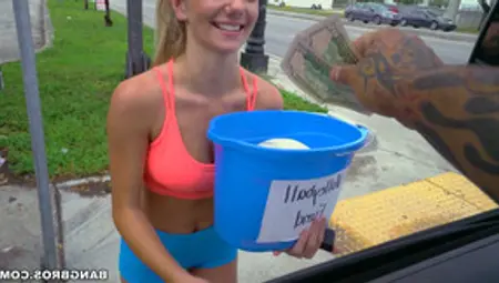 Volleyball Girl Molly Mae Fucks In Van To Get Cash For Her Team