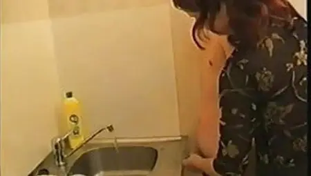 Russian Step Mom And Boy Having Sex In Kitchen