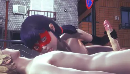 Miraculous Lady Bug - Lady Bug Rough Sex With CatNoir Into The Street - Japanese Chinese Manga Cartoon Game Porn