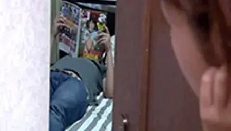 Japanese Housewife Went Crazy When She Caught Boy Reading Porn Magazine
