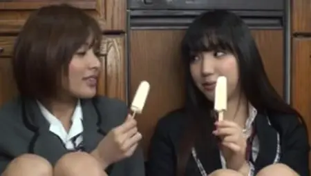 Japanese School Lesbians Kissing And Licking Each Other At Home