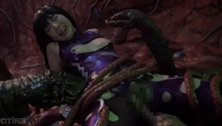 Asian Sex Bomb Trapped By A Real Life Tentacle Who She Pleases