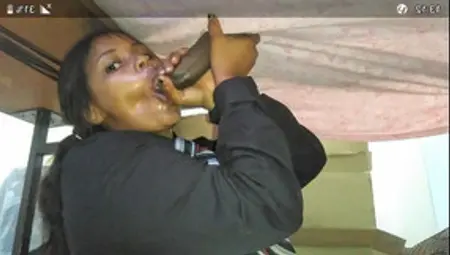 Hottest African Teenager Finds Glory Hole With BBC And Gets Huge Facial -thotbox