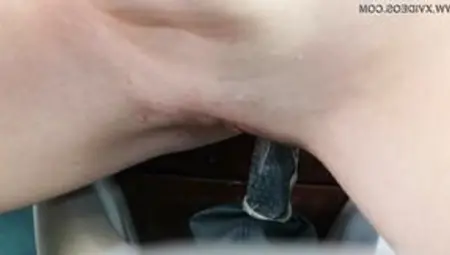 Hot Red Head Fucks Herself With Gear Shifter And Blows My