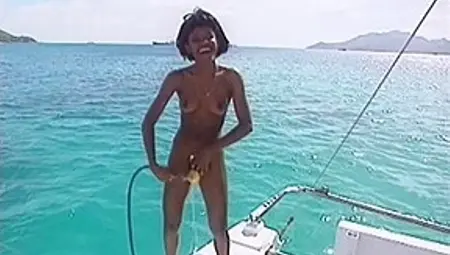 A Black Bitch Fuck With Her White Boyfriend On Yacht