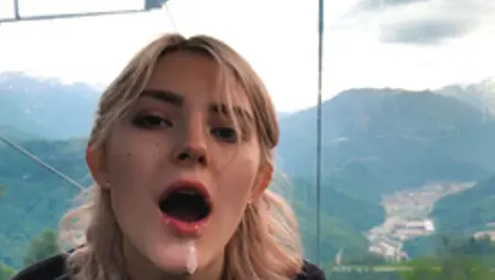 Eva Elfie In Gondola Lift
