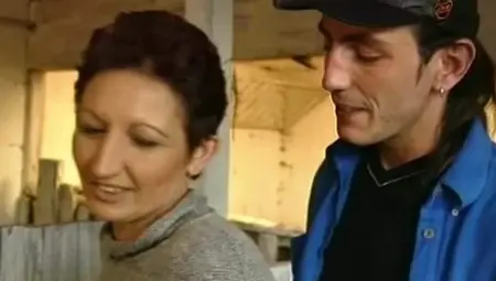 Brunette Lady Farmer Hairy Pussy Barn Fucked