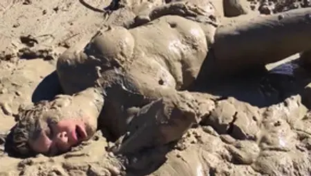 Stuck And Horny - Big Tits Covered In Dirt And Mud - Fetish Solo With BBW Brunette Mom