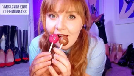 Tasting My Pussy And Ass With Lollipops I Got For Giving A Boy A Blowjob