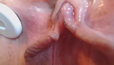 Neon Wand Close Up Pulsating Clit Orgasm