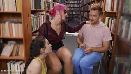 Siri Dahl And Lily Lou Are Enjoying Hardcore Sex In The Library