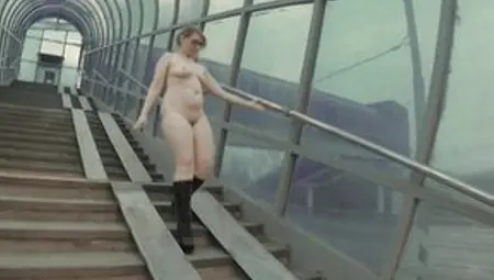 Wench In An Overpass. Winter And Summer. Booty Plug And Oral-job