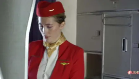 Stewardess Fucks A Passenger On A Plane