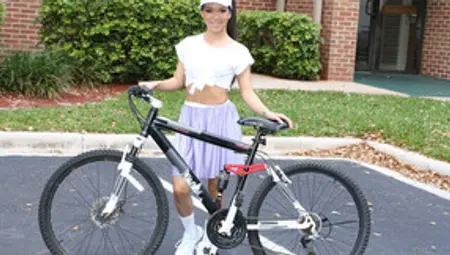 Emily Mena In Itty-Bitty Bicyclist