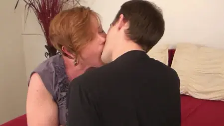 Horny Bud Drools All Over His Chubby Stepmom Before Fucking Her