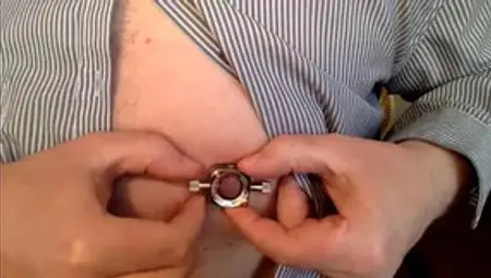 Nasty Dude Loves Putting Clamps On His Nipples BDSM Porn
