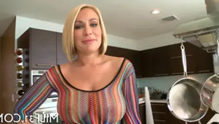 Blonde MILF Opens Her Legs Up To A Young Guy