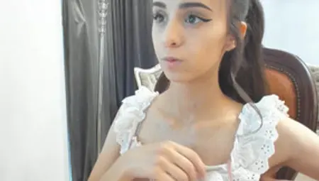Pretty Brunette Girl Next Door Solo On Webcam