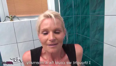 Blonde Haired Cleaning Lady Penetrated By Boss Who Can Be Her Son