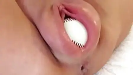 Baseball Ball Inside Vagina (lol)