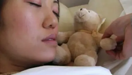 Asian Brunette Hottie Kaiya Lynn Gets Pussy Fondled With A Teddy Bear