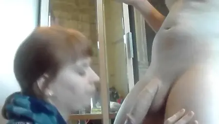 Horny Wifey Sucking Huge Dick Then Gets A Mouthful