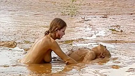 Sexy Lesbians In Muddy Bondage