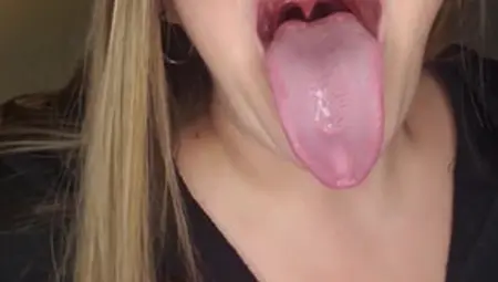 Mandie Maytag's Spitting Long Tongue With Light Choking