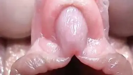 Close Up Clitoris Milky Squirt