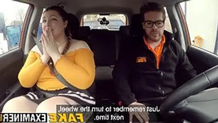 English BBW Rides Her Driving Instructors Big Fat Cock