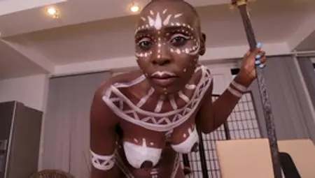 VR Conk African Pussy Craving For White Cock