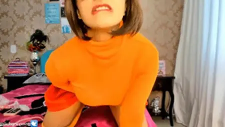 Cosplay Babe Velma Scooby Doo Joi, Jerk Off Instruction Punheta Guiada Big Blackcock