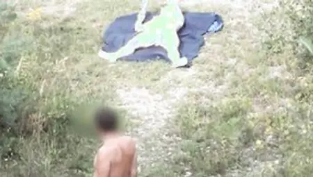 Exhibitionist Wifey Shows Nude Body And Vagina Into Outdoors, Real Strangers Caught