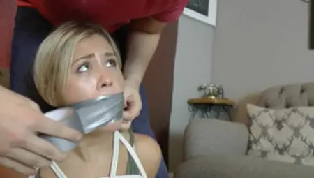Escape Challenge Failed - Young Blonde Gets Tied And Gagged