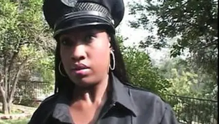 Goddess African Whore Clothed As Cop Gets Her Vagina Banged