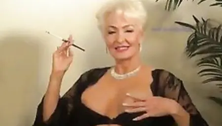 Messy Talking Granny With Cigarette Holder