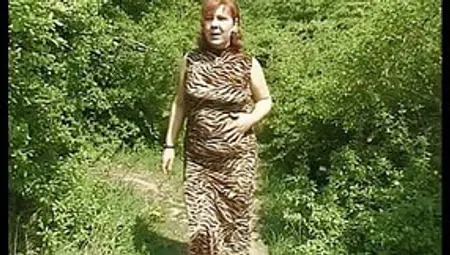Old Curvy Woman &ndash; Solo Masturbation And Pissing In The Forest Outdoors