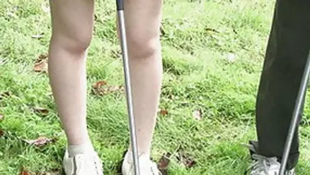 Smart Japanese Ladies Combine Their Hobbies - Golf And Fucking