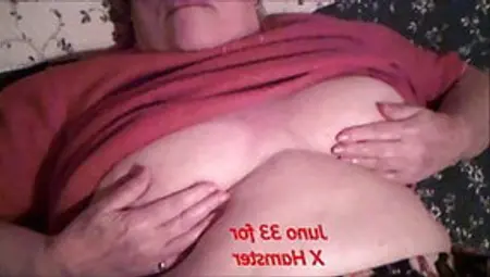 Granny In Girdles Caressing Her Tities