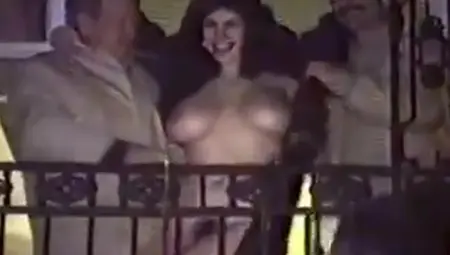 Partying On The Balcony At Mardi Gras