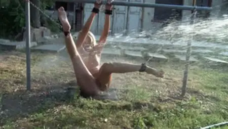 Sexy Sub Bianca Get Dominate With Water Humiliation By Sadistic Dude Outdoor